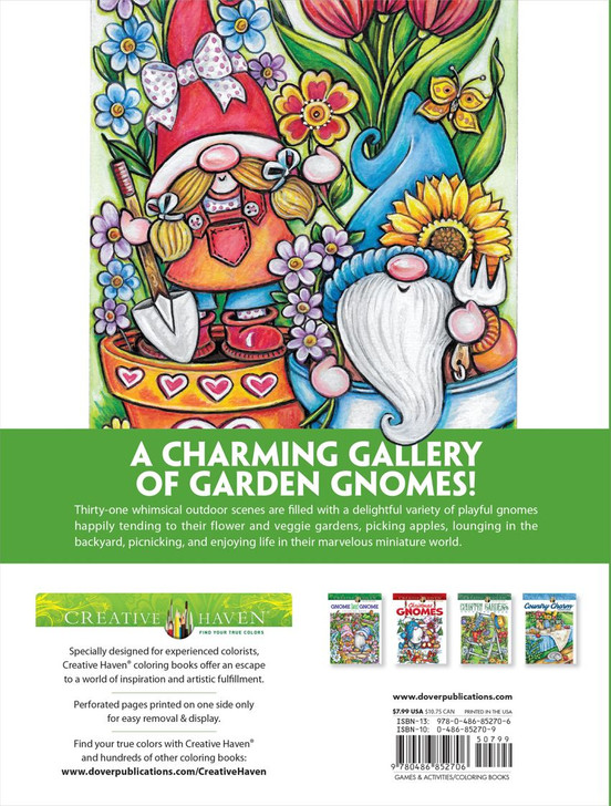 Dover Creative Haven: Garden Gnomes Coloring Book