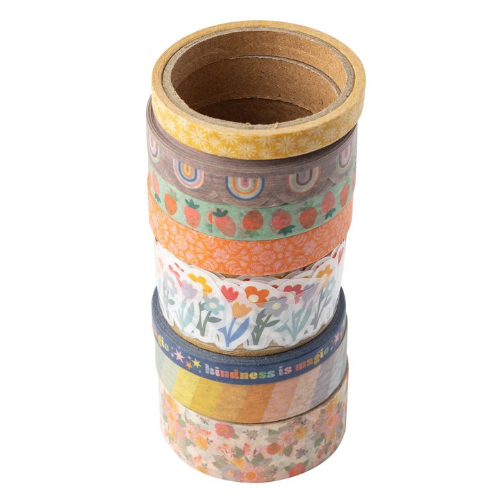 America Crafts Flower Child Washi Tape 8/Pkg