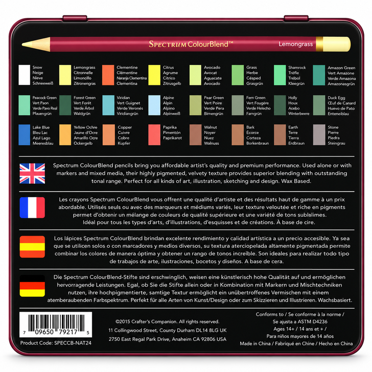 Spectrum Noir ColourBlends Naturals Colored Pencils