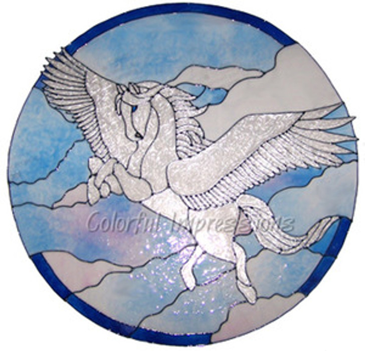 Pegasus Faux Stained Glass Window Film