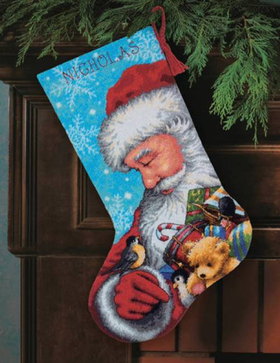 Dimensions Needlepoint Stocking Kit - Santa And Toys