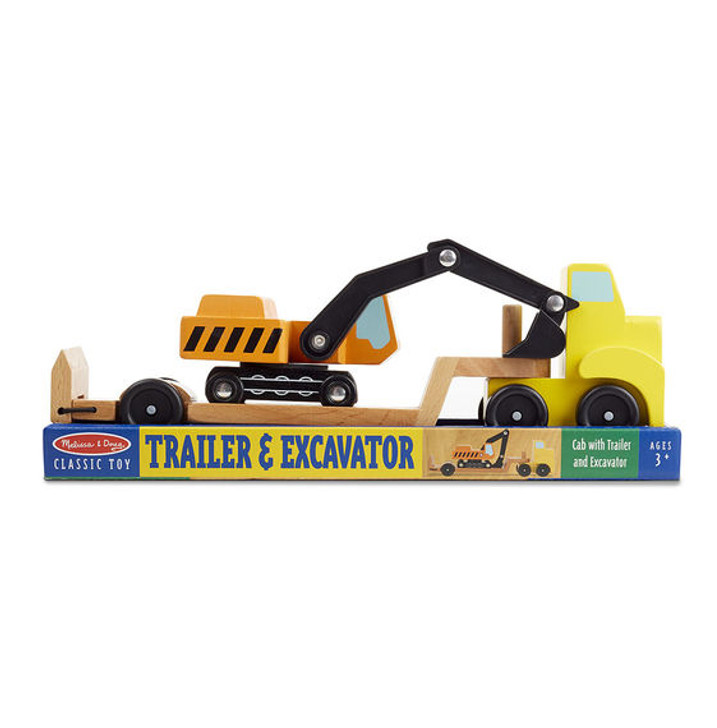 Trailer And Excavator Wooden Set