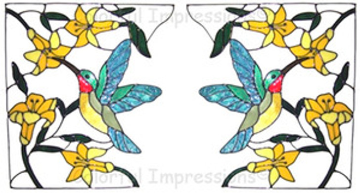 Hummingbird Corner Window Cling Set (3)