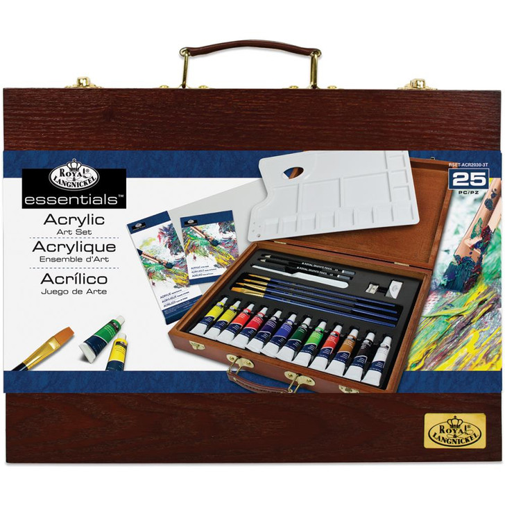 essentials™ Wooden Box Art Set - Acrylic Painting