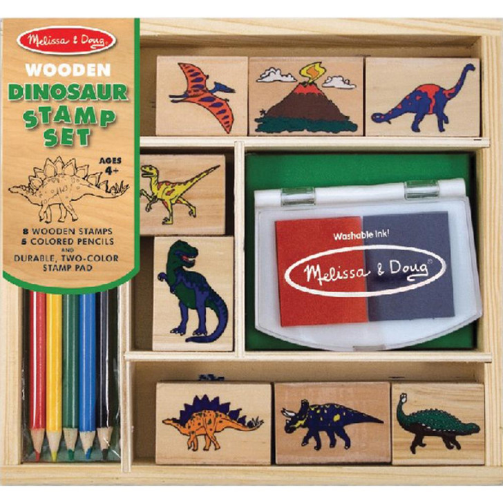 Wooden Stamp Set - Dinosaur