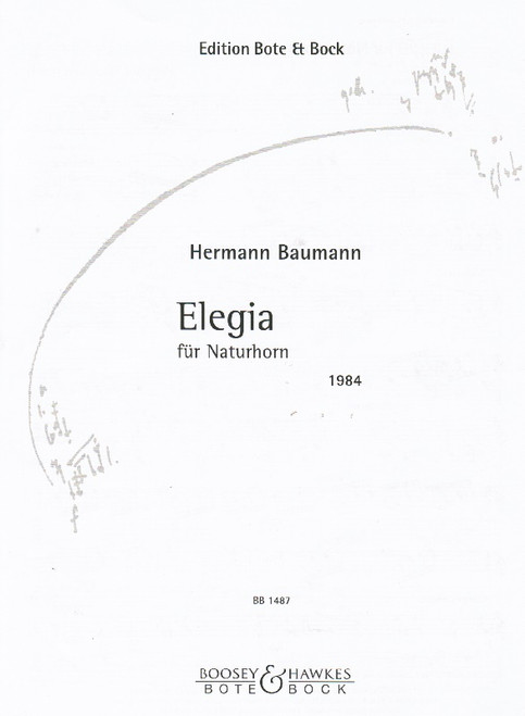 Baumann, Hermann - Elegia (for Natural Horn) (image 1)