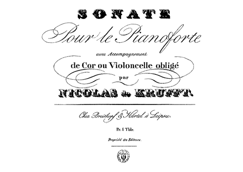 Krufft, Nicolas - Sonata (image 1)