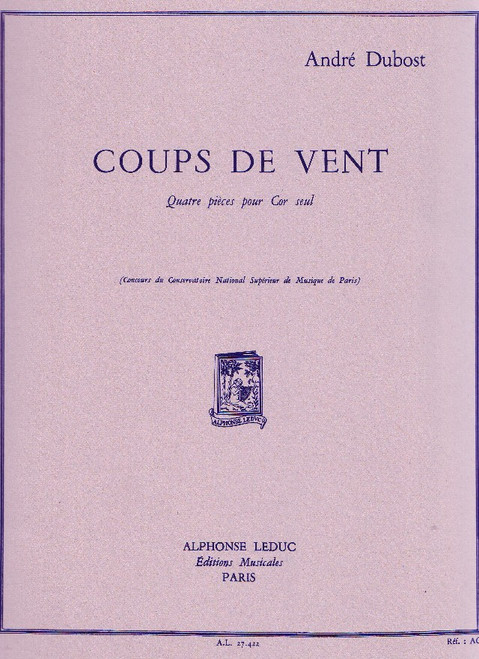 Dubost, Andre - Coups de Vent (Four Pieces for Solo Unaccompanied Horn) (image 1)