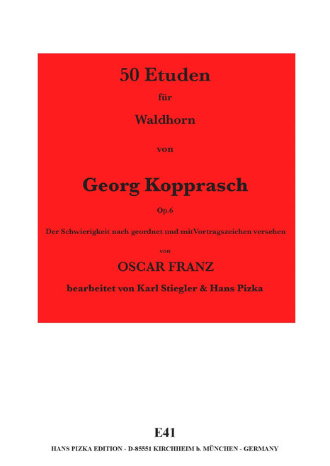 Kopprasch, George - 50 Etudes (Kobl Edition)