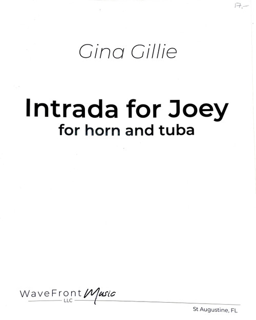 Gillie, Gina - Intrada for Joey for horn and tuba