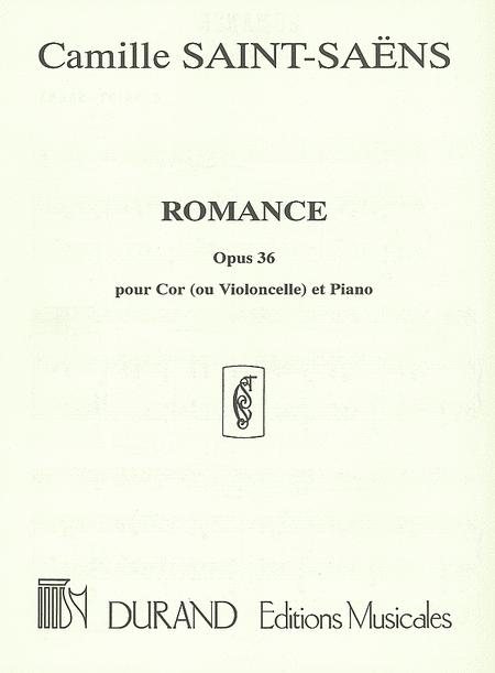Romance, Op.36 – Camille Saint-Saëns Sheet music for Piano, Flute