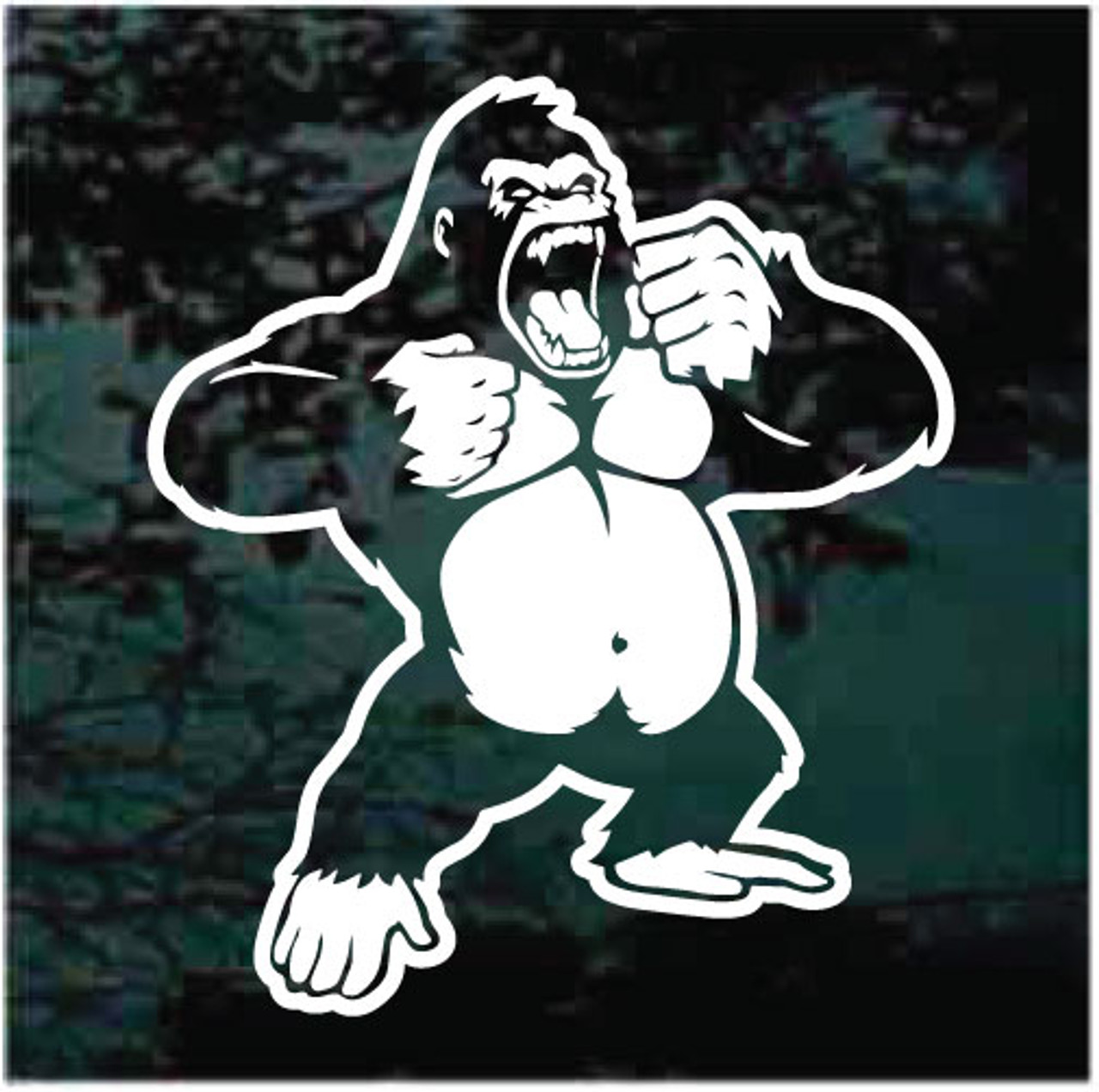 angry gorilla decal