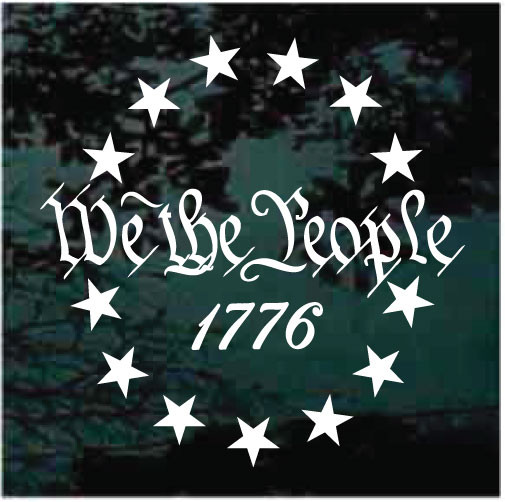We The People 1776 Car Decals & Stickers | Decal Junky
