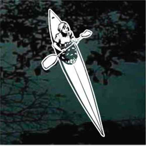 Girl Kayaking Car Decals & Window Stickers Decal Junky