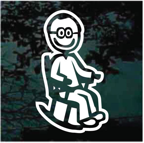 Cartoon Family Grandpa In Rocking Chair Car Decals Decal Junky