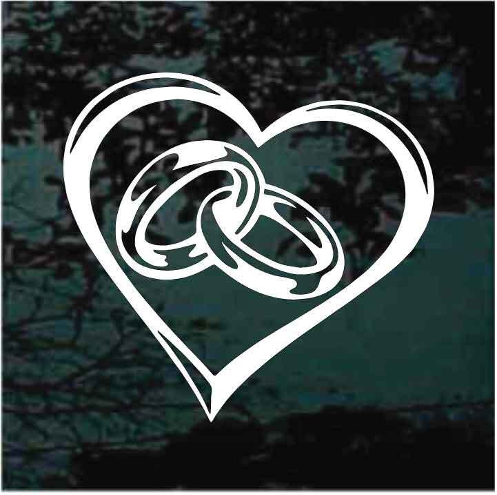 Wedding Hearts Decals