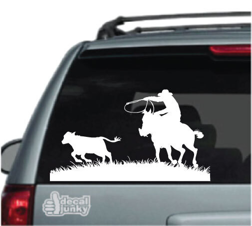 thumbnail image 2 of Team Roping (W4) Vinyl Decal Sticker - USA Made, For Car, Truck, Laptop, Window 2 of 6