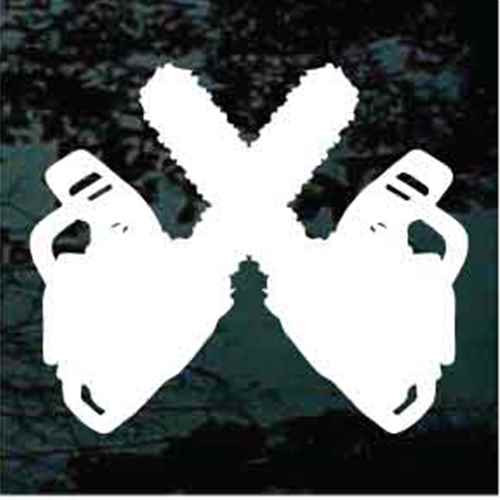Chainsaws Crossed Decals Stickers Decal Junky