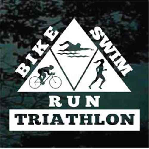 Adesivo Triathlon Sticker JDM - Nuoto, Corsa, Bici - Prodotto In Germania