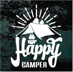 Happy Camper Car Decals & Window Stickers | Decal Junky