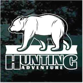 Autocollant Vinyle Ours (Bear) Pour Voiture/Bateau - Chasse, Décalque Fenêtre, Neuf USA