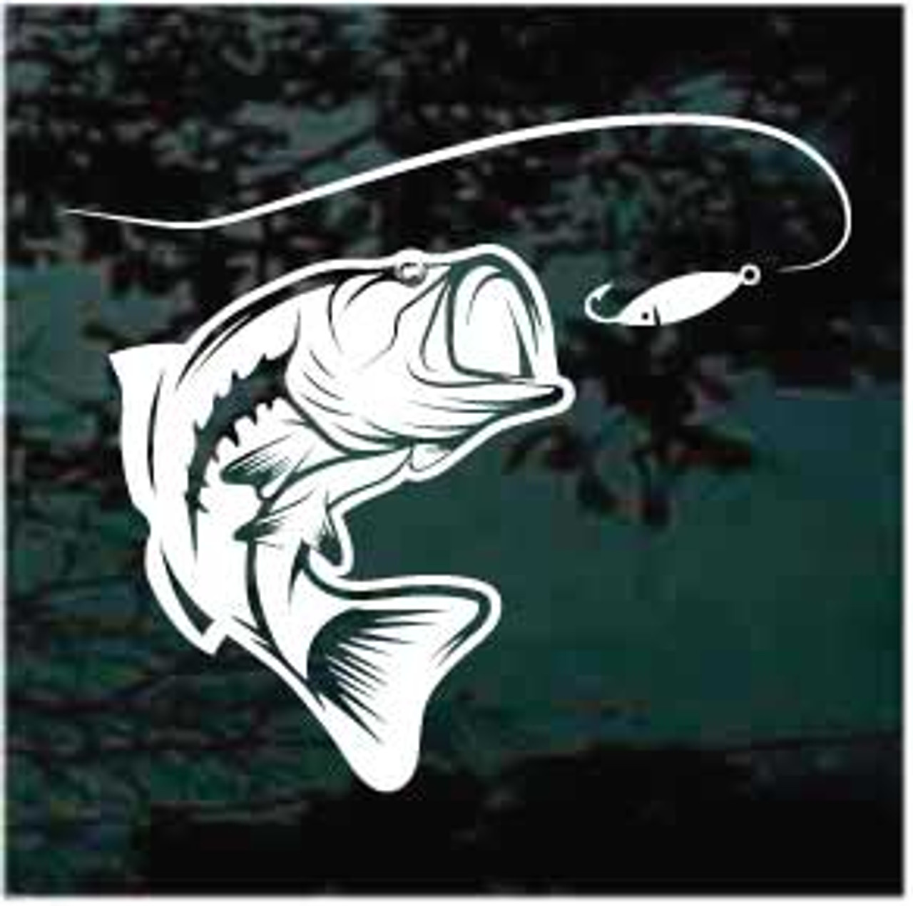 Large Mouth Bass Jumping After Lure Sticker for Sale by