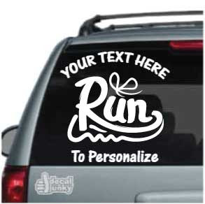 Run Running Shoe Car Decals & Window Stickers | Decal Junky