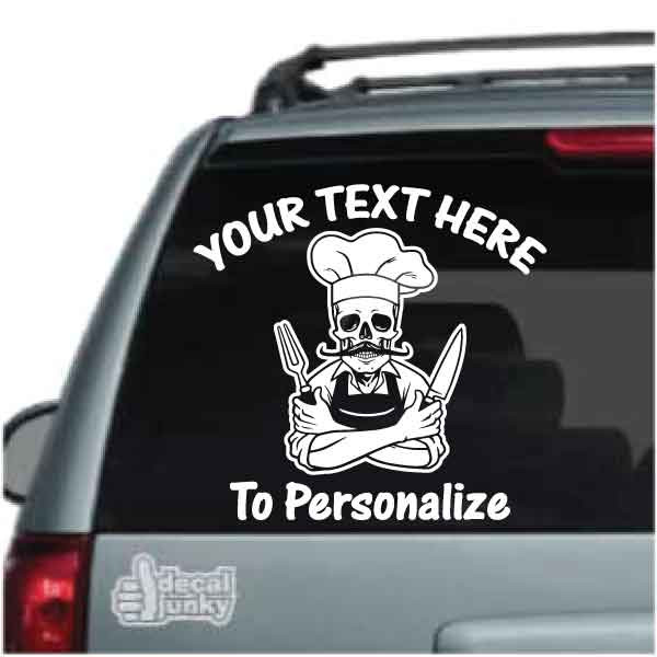 Chef Skull Decals & Car Window Stickers | Decal Junky