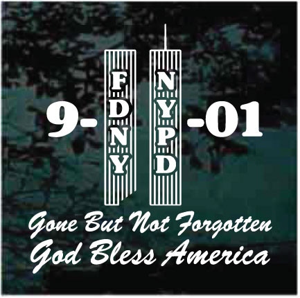 Twin Towers 9-11 Memorial Decals & Stickers | Decals