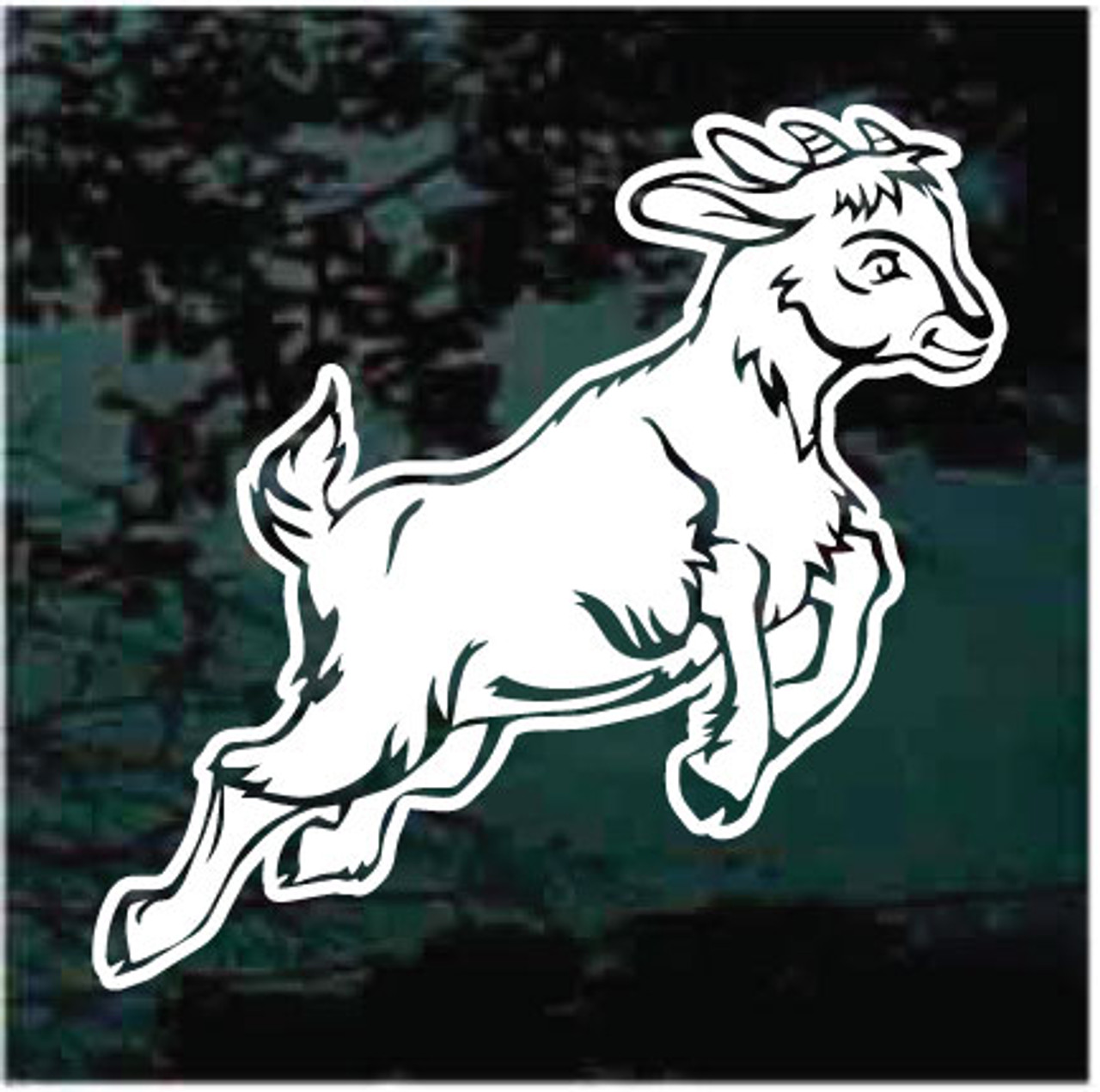 Goat Jumping Car Window Decals Customized Decal Junky