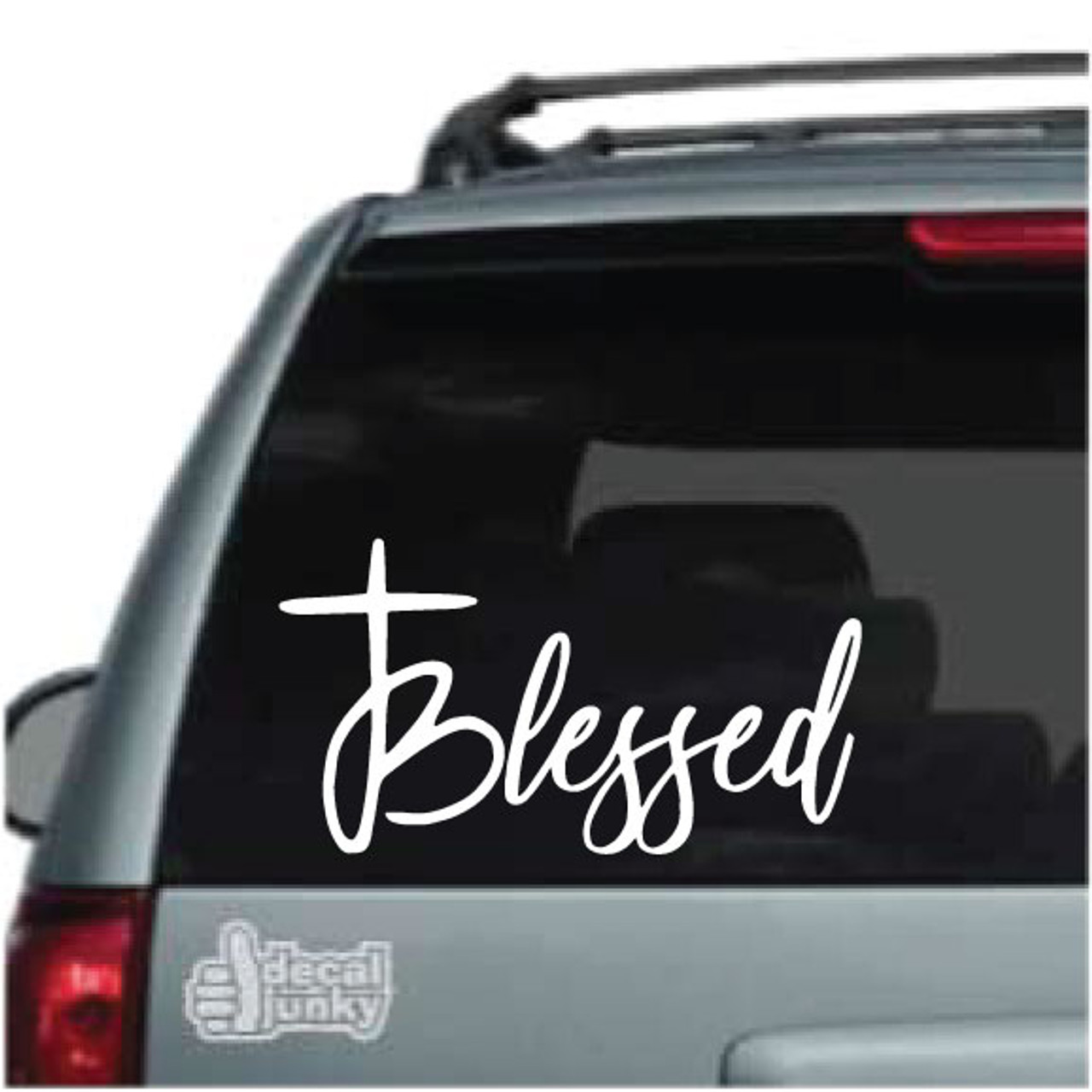 Blessed With Cross Car Decals & Window Stickers | Decal Junky