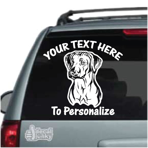 Rhodesian Ridgeback Head Profile Car Decals & Stickers | Decal Junky