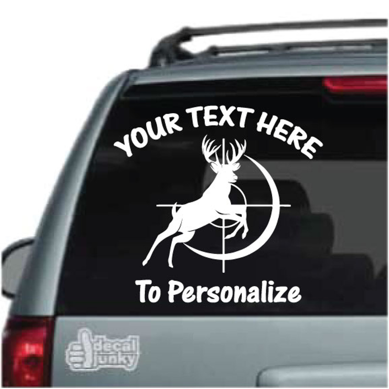 Deer Jumping In Scope Car Decals And Window Stickers Decal Junky 7124