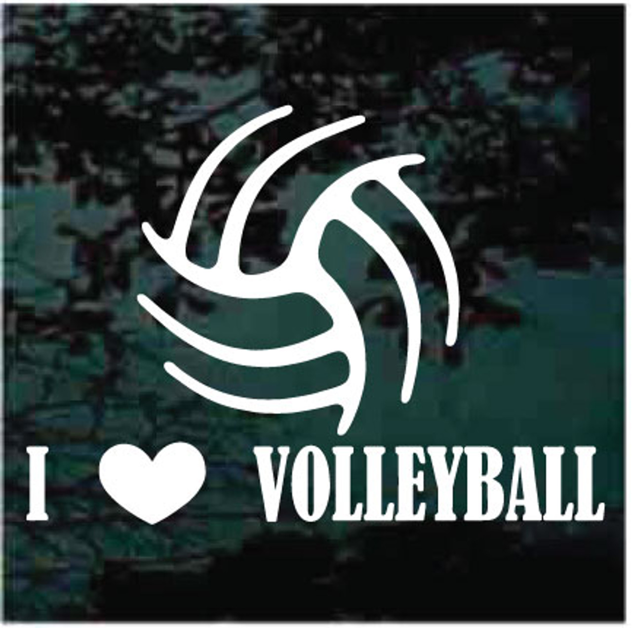 I Love Volleyball Car Decals & Window Stickers Decal Junky