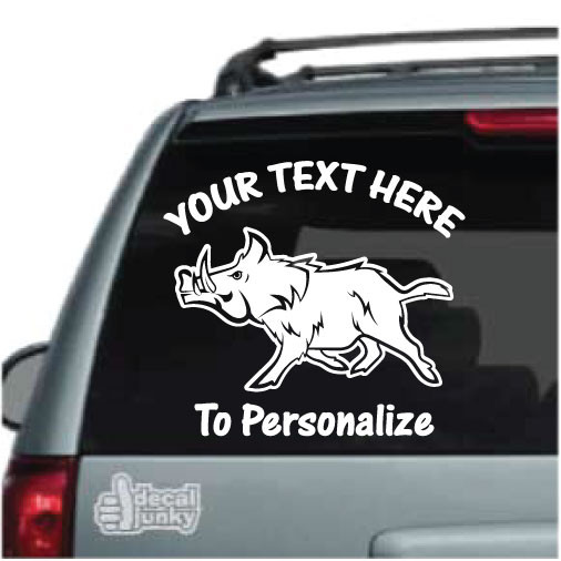 Wild Hog Running Car Decals & Window Stickers | Decal Junky