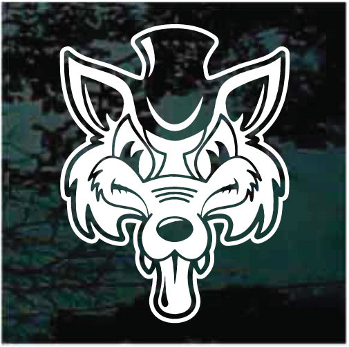 Funny Wolf Head Car Window Decals & Stickers Decal Junky