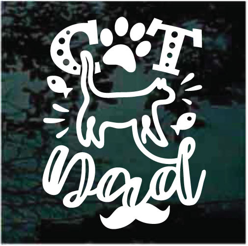 Cat Dad Car Decals & Window Stickers | Decal Junky