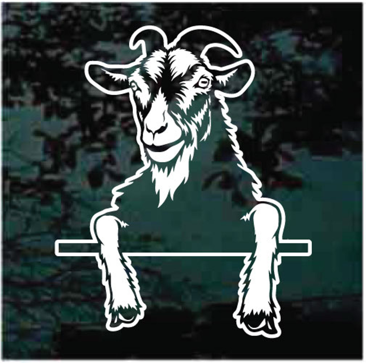 Goat Peeking In The Window Decals & Stickers Decal Junky