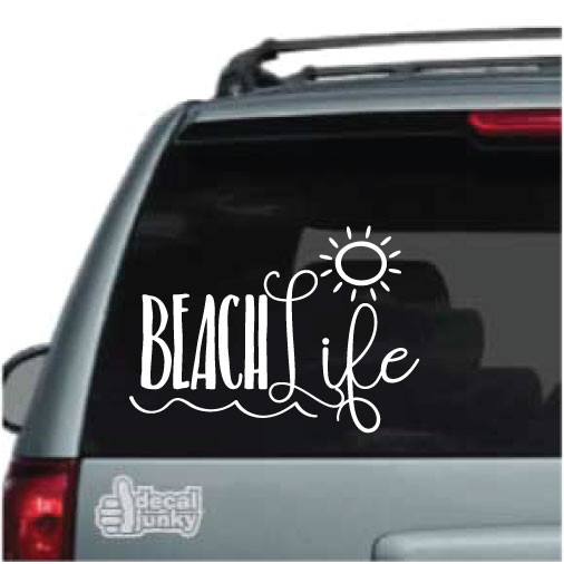 Beach Life Quote Decals & Stickers Decal Junky