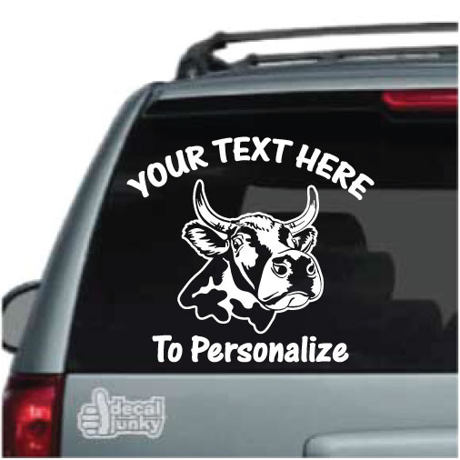 Spotted Bull Head Car Decals & Window Stickers | Decal Junky
