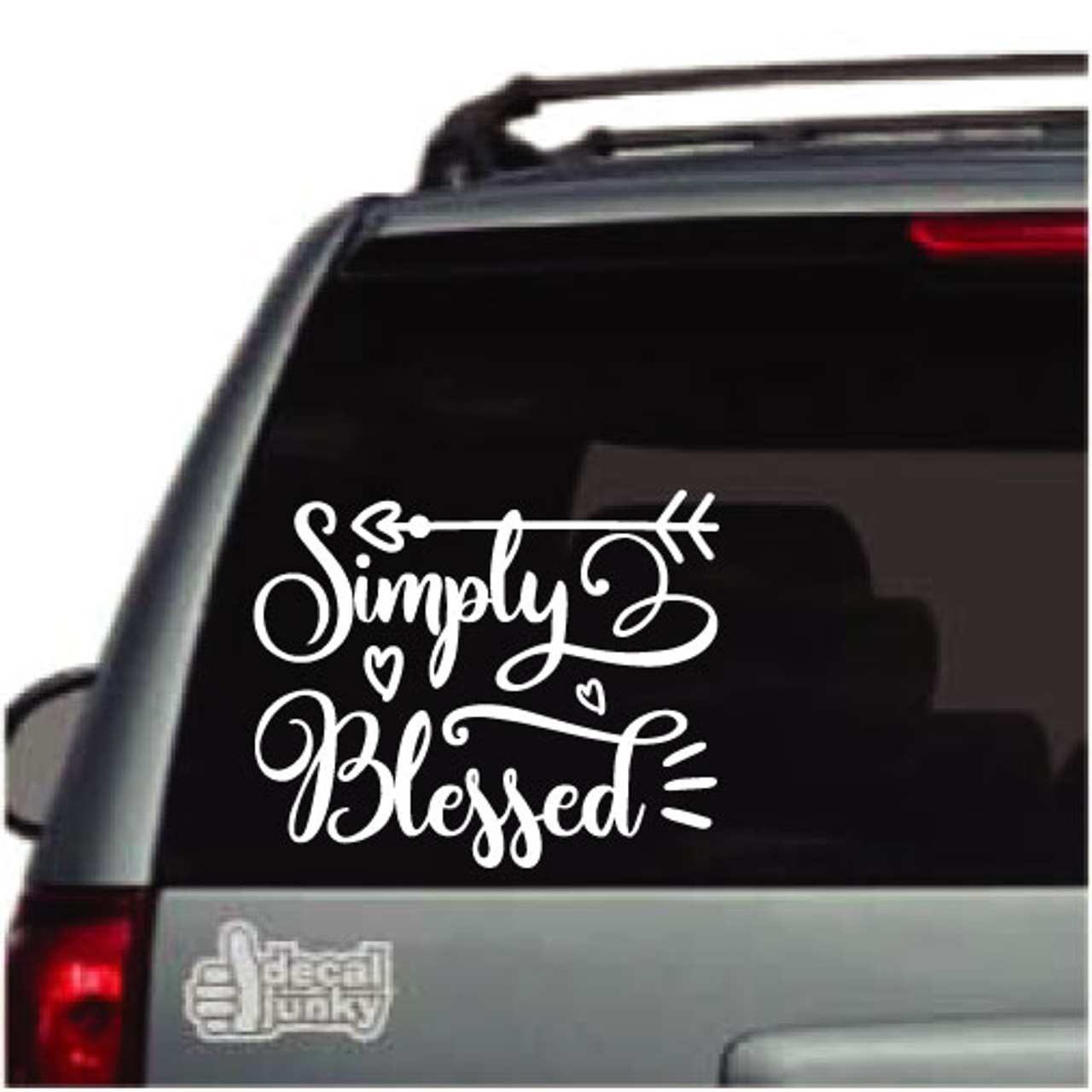 Simply Blessed Christian Car Window Decals | Decal Junky