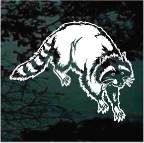 Mechanic Raccoon Sticker Realistic Raccoon Car Window Decals Customized | Decal Junky