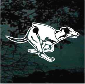 Greyhounds In Motion - Car Window Sticker - Dog On Board Sign Decal - Foto 2