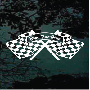Personalized Race Flags Decals & Car Window Stickers | Decal Junky
