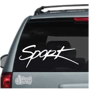 Unique Stylized Sport Decal & Car Window Sticker Decal Junky