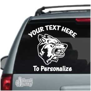 Snarling Wolf Head Car Decals & Window Stickers Decal Junky
