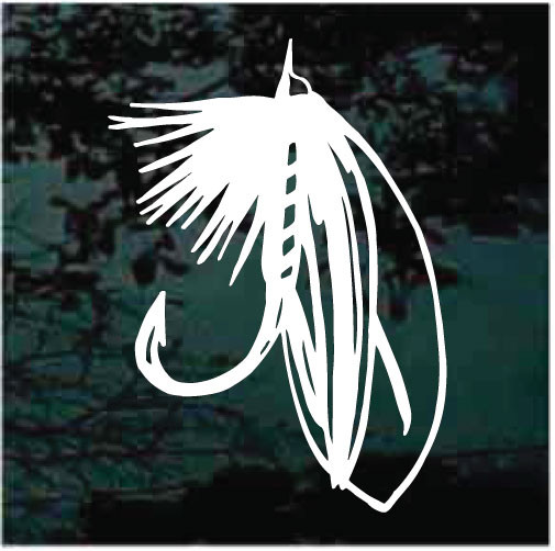 Fly Fishing Lure Car Decals & Window Stickers Decal Junky