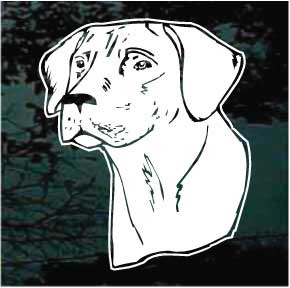 Rhodesian Ridgeback Head Decals & Car Window Stickers | Decal Junky