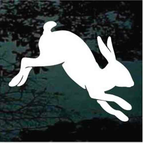 Rabbit Running Silhouette Car Decals & Window Stickers | Decal Junky
