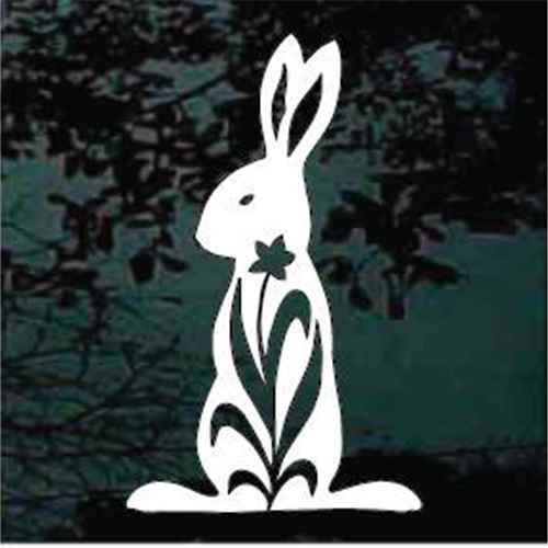 Vintage Flower Rabbit Decals Stickers for Cars Trucks Windows